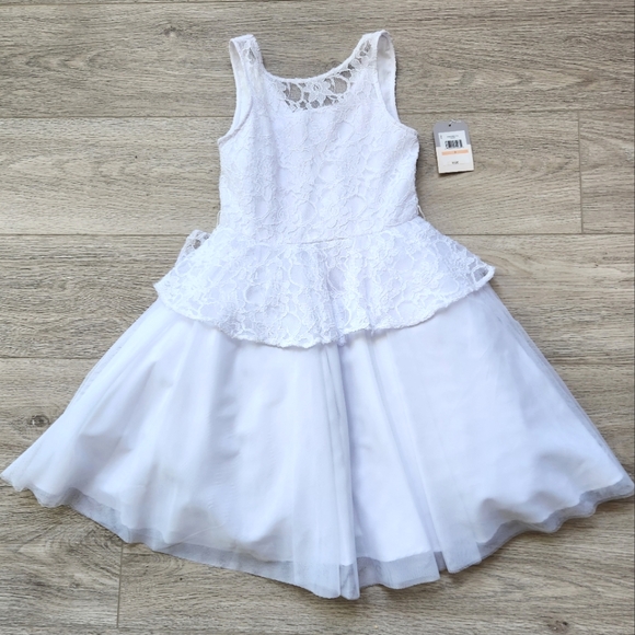 Pastourelle By Pippa & Julie White Communion Easter Dress Girls 7 Flower Girl - Picture 1 of 13